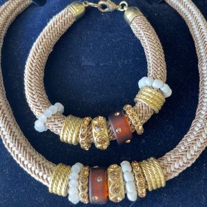 SWAROVSKI CRYSTALS Rope Necklace and matching bracelet.